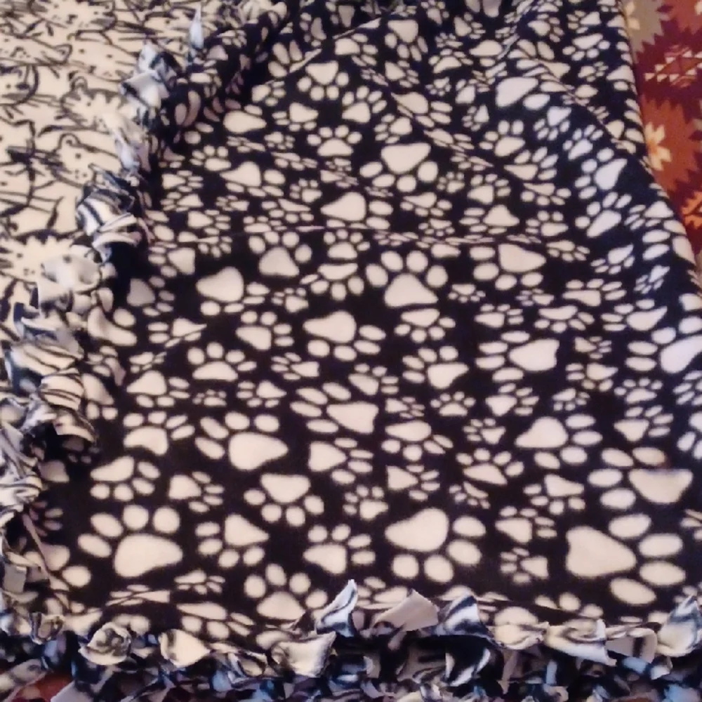 Black and White Cat Pattern Blanket
